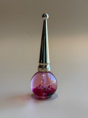 HANG Pink Round Nail Product Bottle with Silver Cap